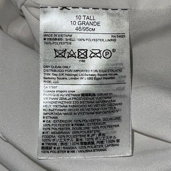 Banana Republic Womens Tweed Sleeveless Fit & Flare Dress White Size 10 NWT - Picture 7 of 10